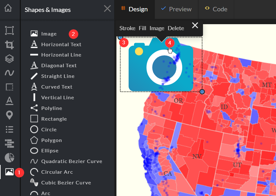 Add images to a Data Visualization Map
