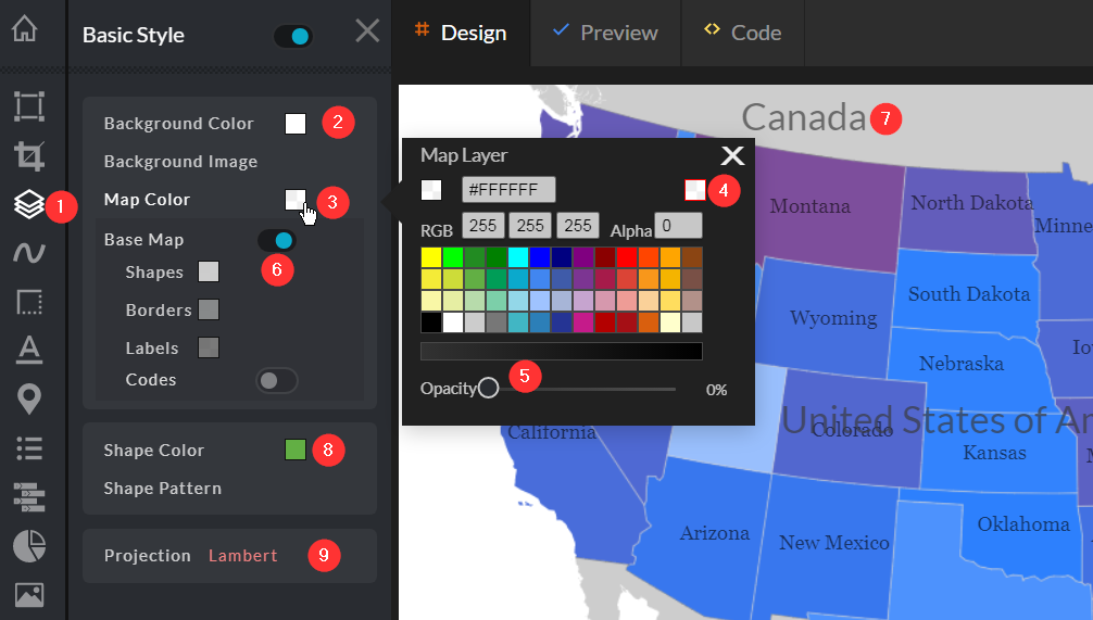 How to style a Data Visualization Map